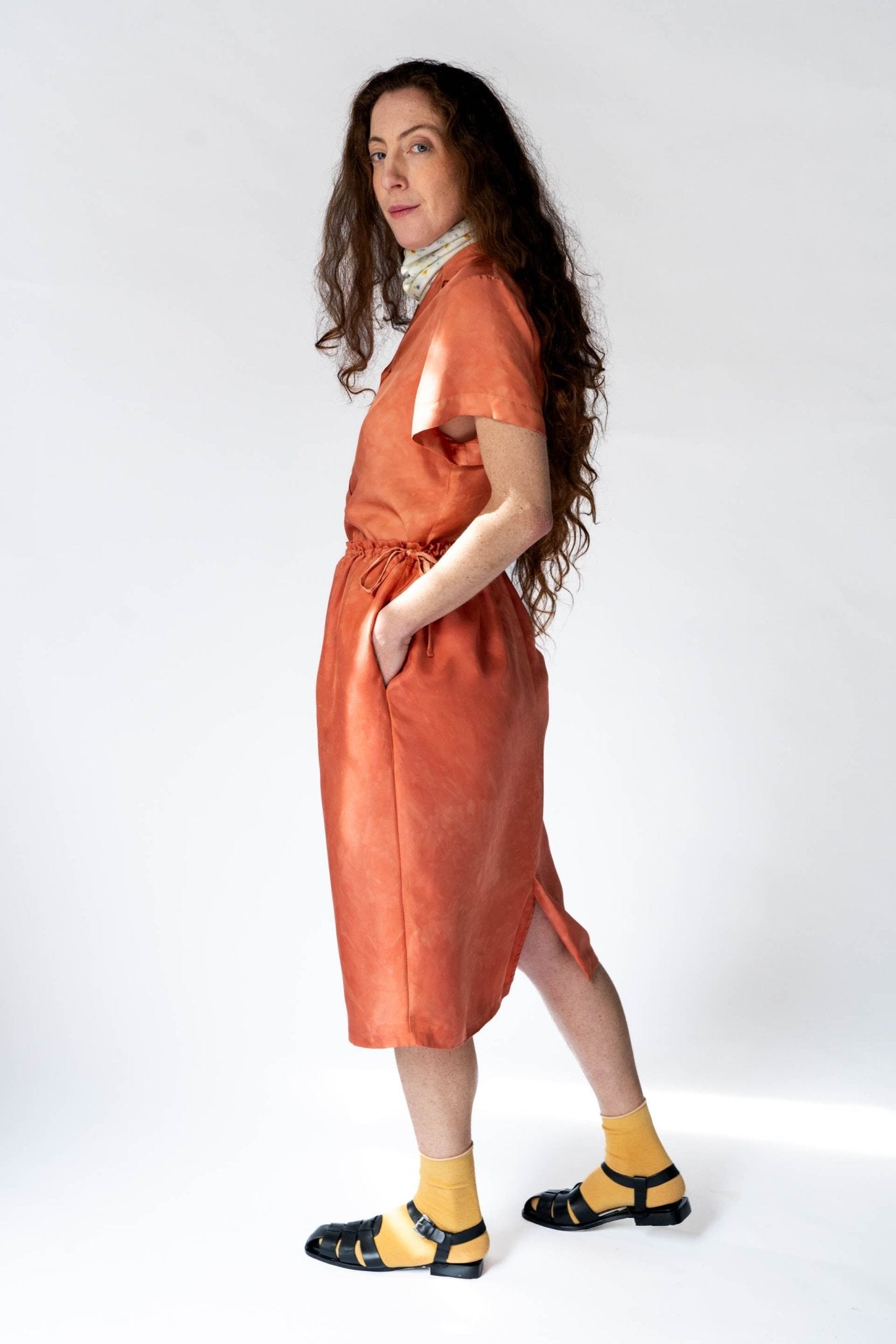 HAND DYED SILK NICO SHIRT - LOQUAT - ound - DRESSES