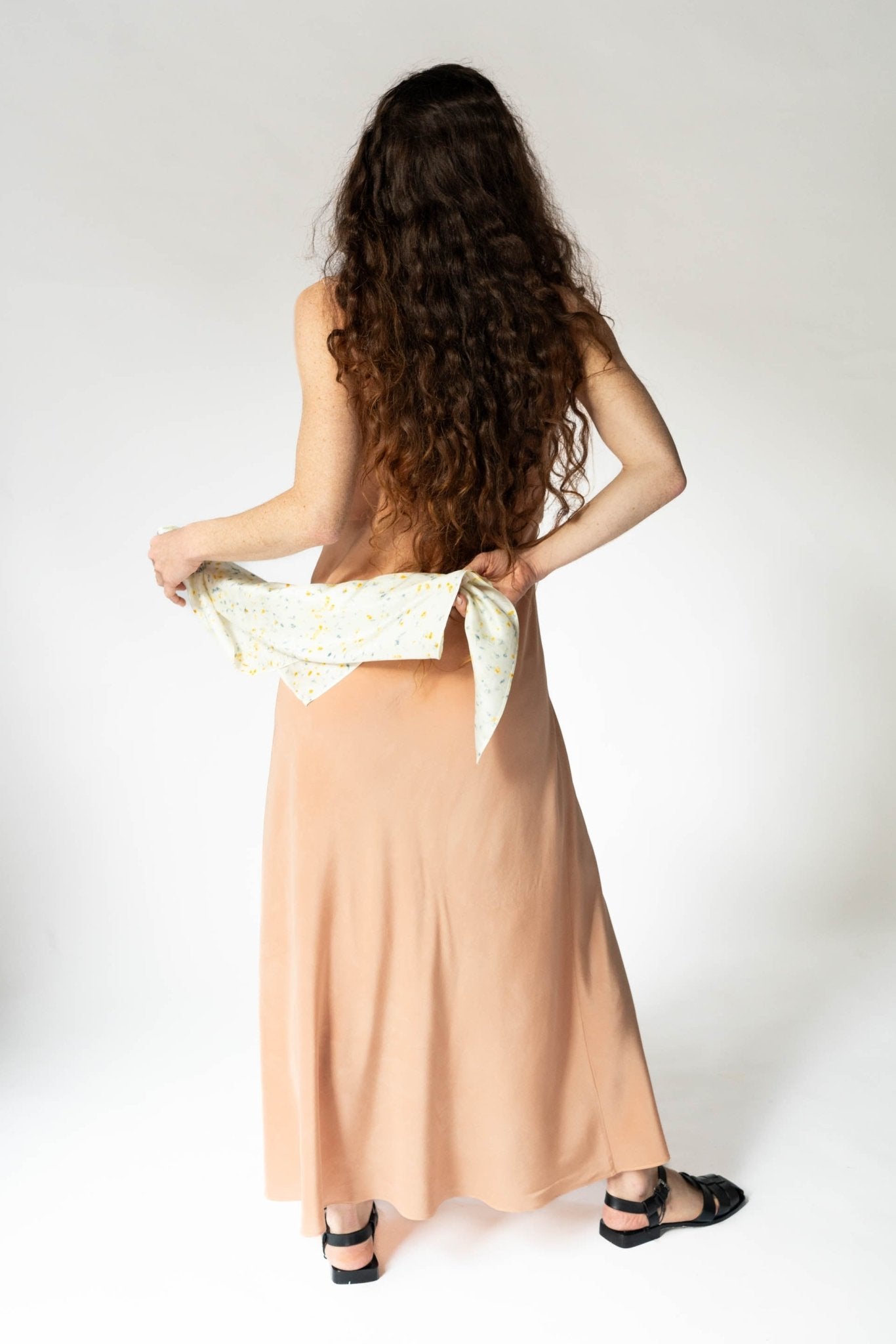 HAND DYED SILK TELMO DRESS - AVOCADO - ound - DRESSES