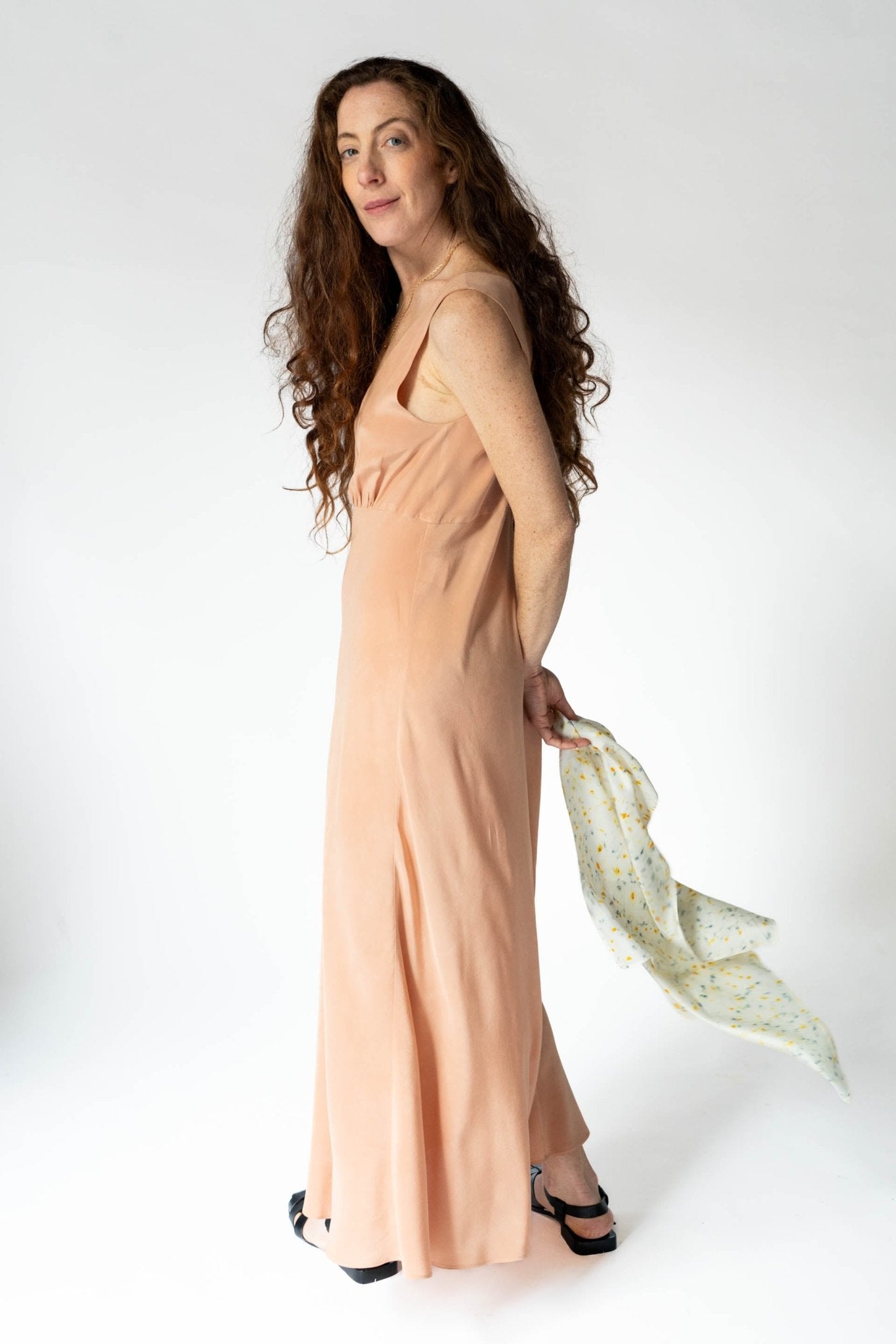 HAND DYED SILK TELMO DRESS - AVOCADO - ound - DRESSES